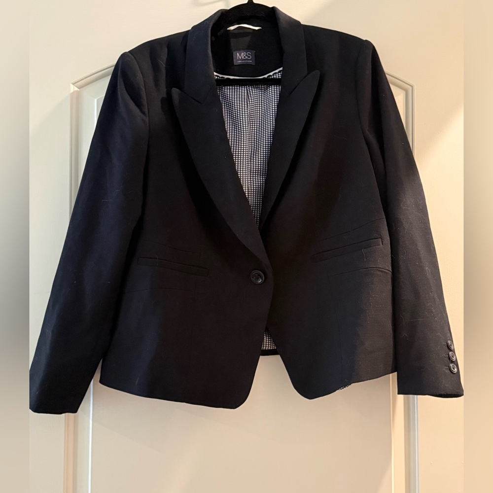 M&S Collection Black Women's Tailored Blazer